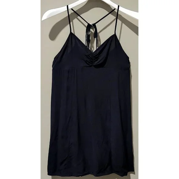 Wild Fable Solid Black 100% Rayon Sleeveless Fit & Flare Mini Dress -- Small 4/6 - Picture 3 of 8